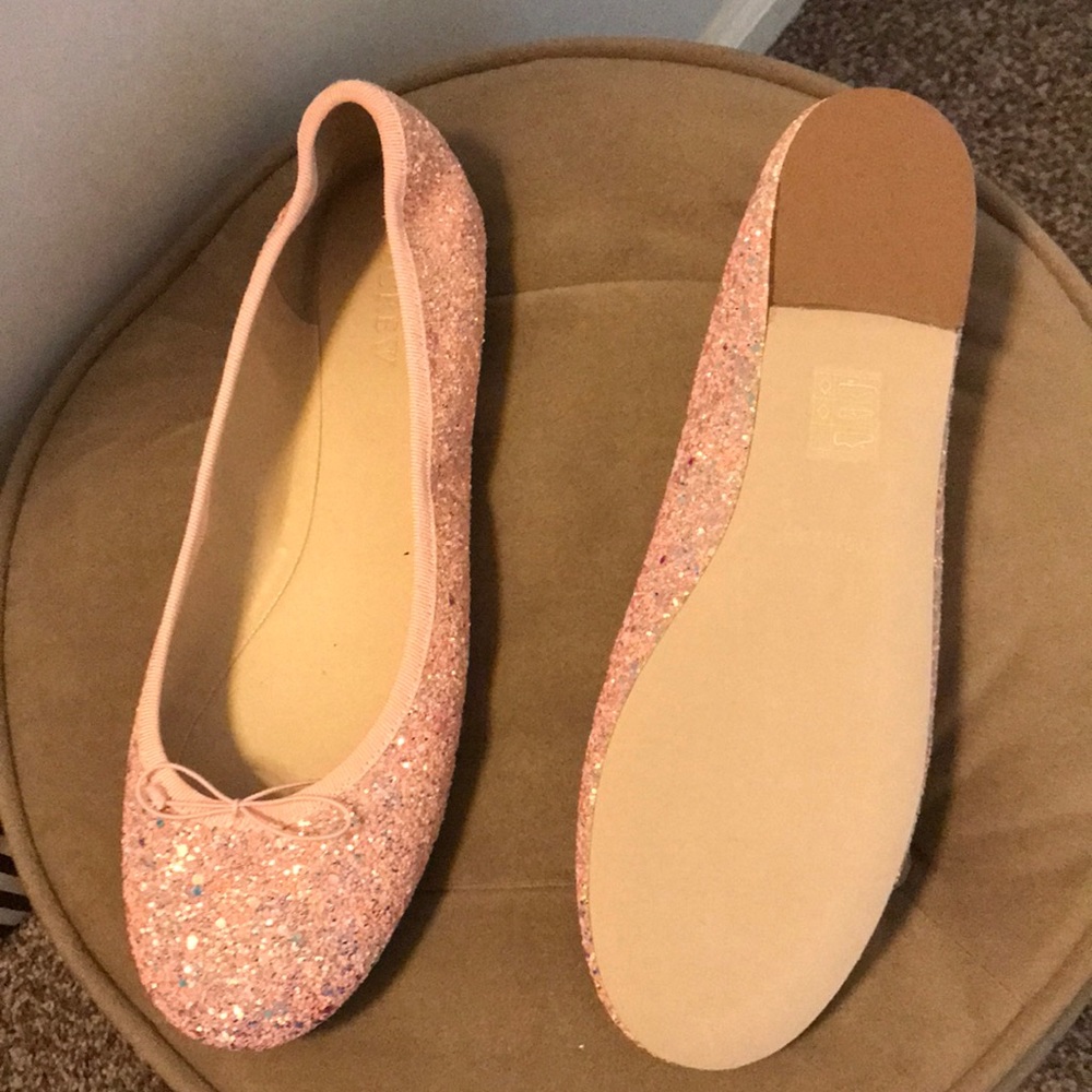 JCrew Glitter Flats